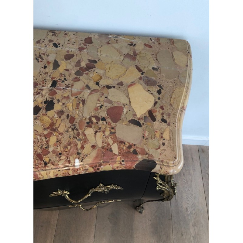 Commode Galbée Ébonisée, De Beyne Roubaix, Art Nouveau, vers 1900