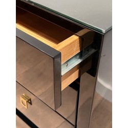 Black Lacquered Commode by Guy Lefèvre for Jansen, circa 1970