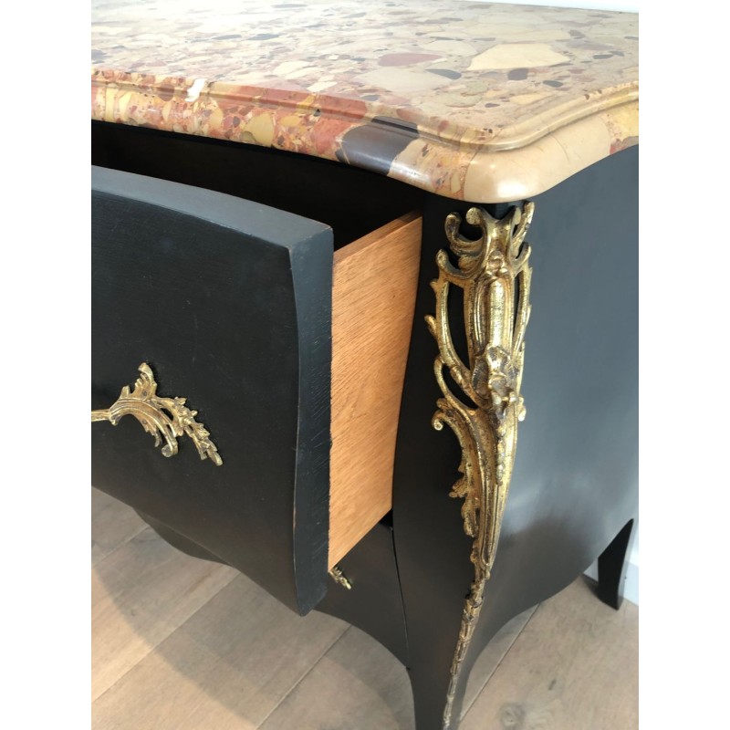 Commode Galbée Ébonisée, De Beyne Roubaix, Art Nouveau, vers 1900