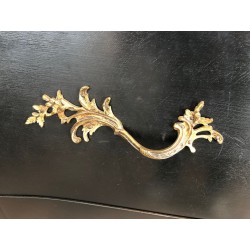 Ebonized Curved Commode, De Beyne Roubaix, Art Nouveau, circa 1900