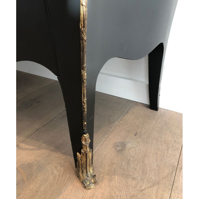 Commode Galbée Ébonisée, De Beyne Roubaix, Art Nouveau, vers 1900