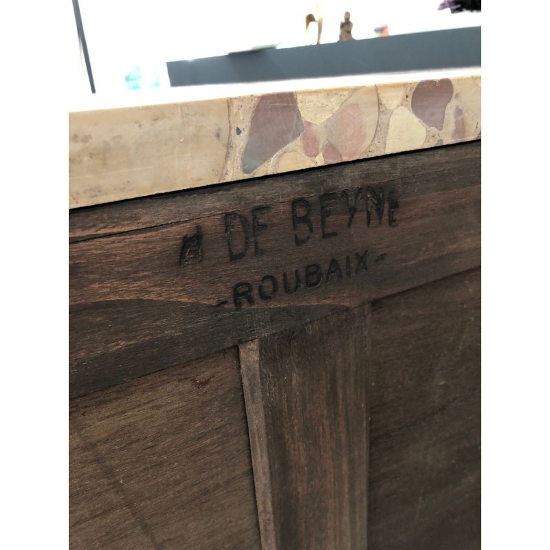 Commode Galbée Ébonisée, De Beyne Roubaix, Art Nouveau, vers 1900