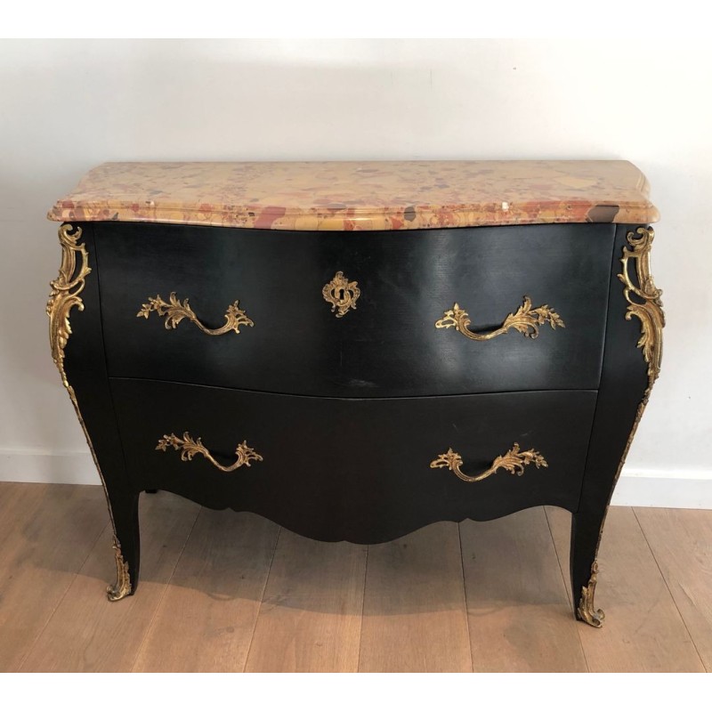 Commode Galbée Ébonisée, De Beyne Roubaix, Art Nouveau, vers 1900