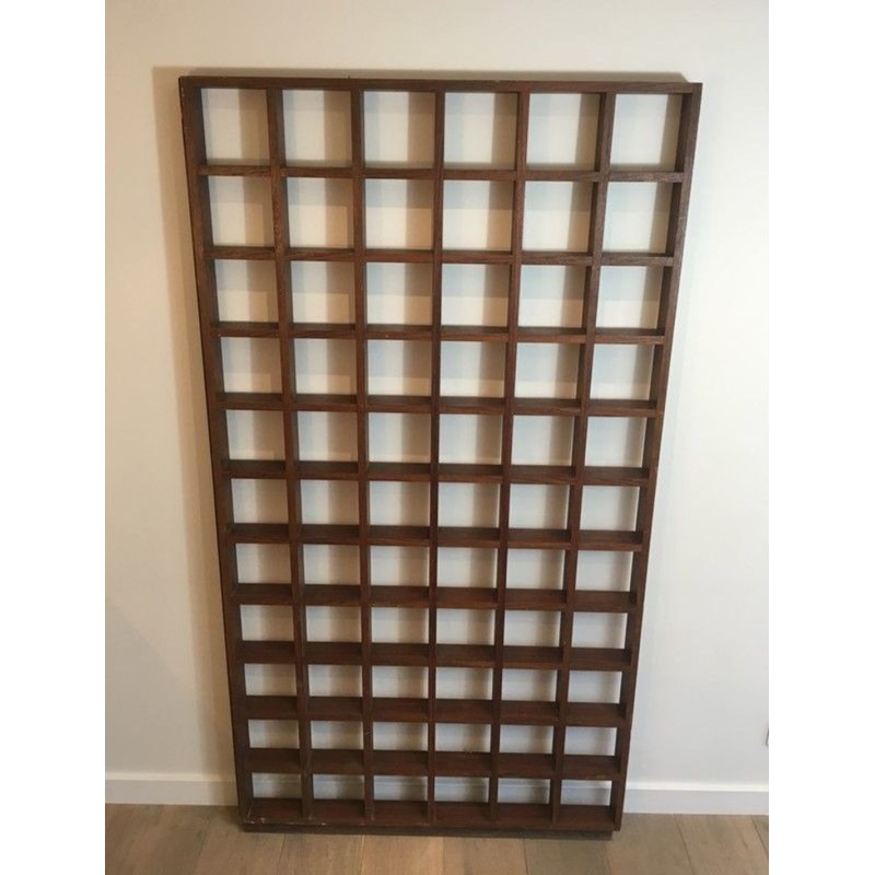 Étagère-Cloison en Bois Exotique, Mid-Century Modern, vers 1970