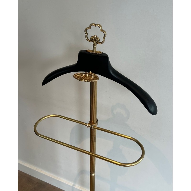 Valet de Nuit de Style Néoclassique en Laiton et Bois