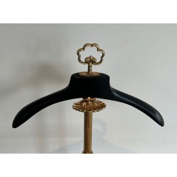 Valet de Nuit Néoclassique, Laiton et Bois, France, 1940