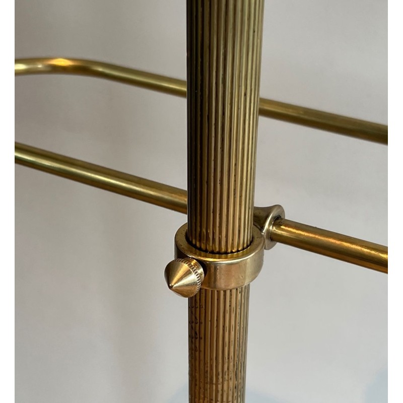 Gentleman’s Valet Stand, Neoclassical, Brass and Wood, French, 1940