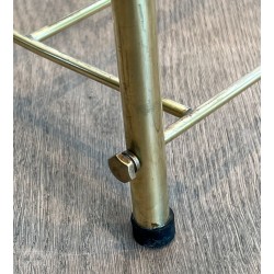 Folding Valet Stand on Casters, Neoclassical Brass and Wood, French, 1940