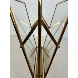 Porte-Revues Faux-Bambou Maison Baguès, Bronze et Laiton, France, 1940