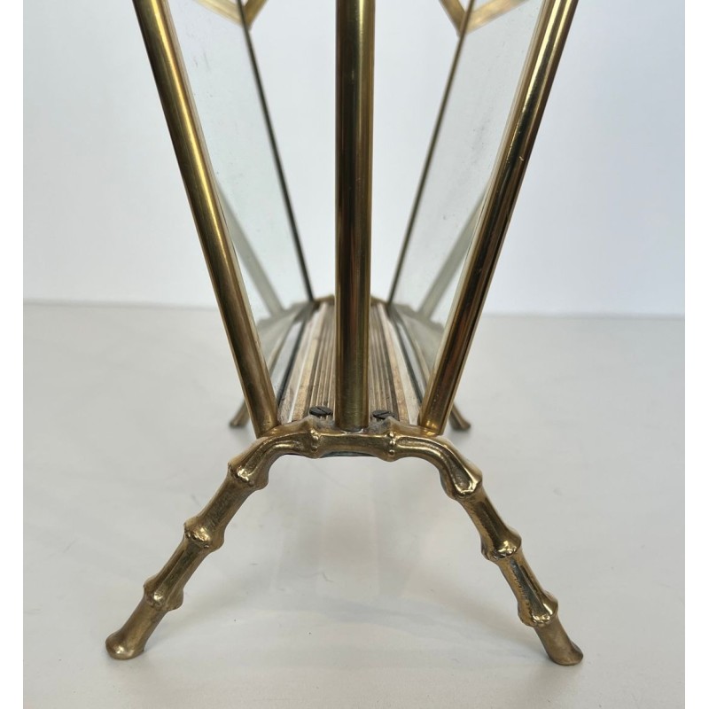 Porte-Revues Façon Faux-Bambou en Bronze et Laiton de la Maison Baguès