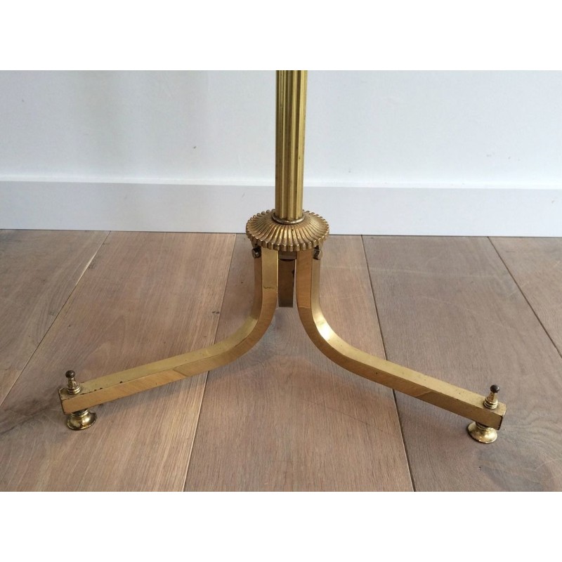 Brass Freestanding Coat Rack, Neoclassical Style, French, c. 1940