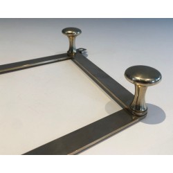 Brass Accordion Wall Coat Rack, French, c. 1970