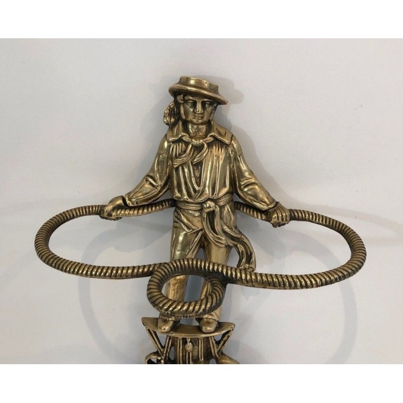 Porte-Parapluie en Bronze Figuratif, Marin, Art Nouveau, France, v. 1900