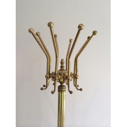 Porte-Manteau sur Pied en Laiton, Style Néo-classique, France, v. 1940