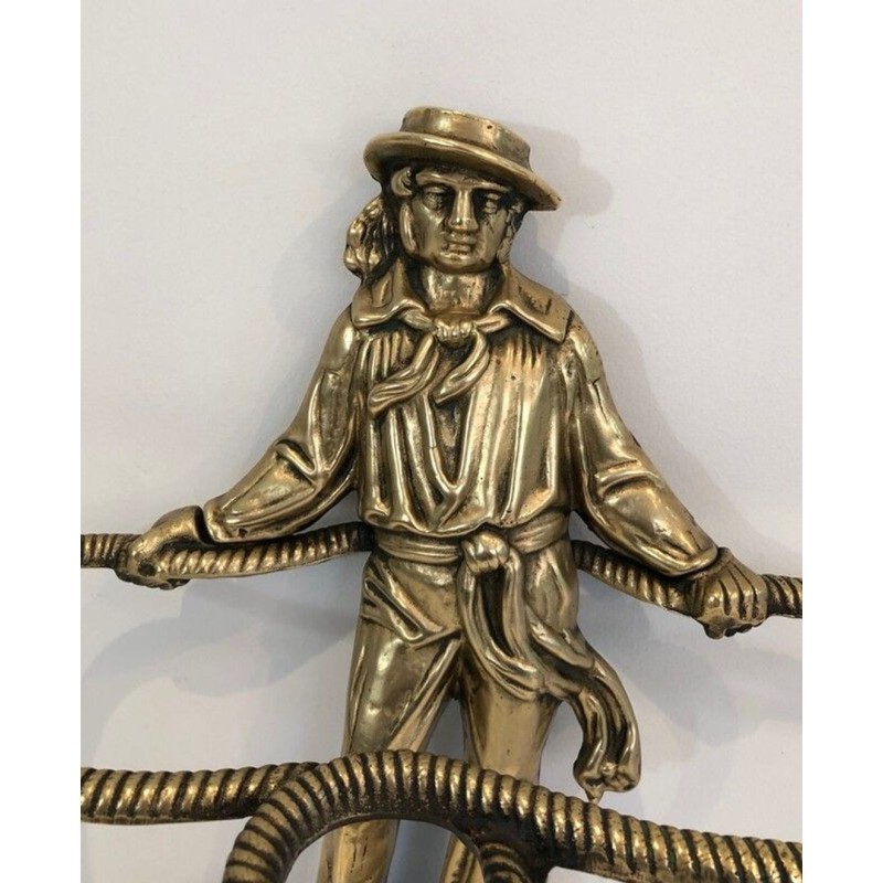Bronze Figurative Umbrella Stand, Sailor, Art Nouveau, French, c. 1900