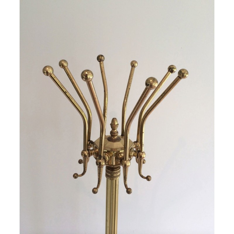 Porte-Manteau sur Pied en Laiton, Style Néo-classique, France, v. 1940