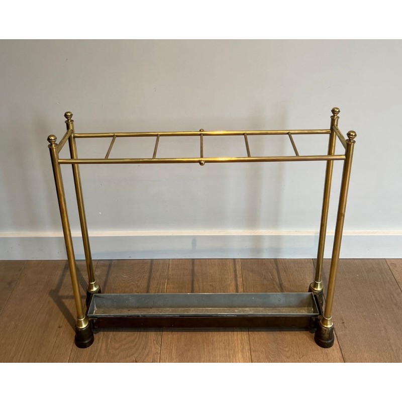 Brass and Cast Iron Umbrella Stand, Art Nouveau, French, c. 1900