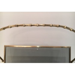 Porte-Revues Faux-Bambou Laiton Verre Teinté, Maison Baguès, v. 1940