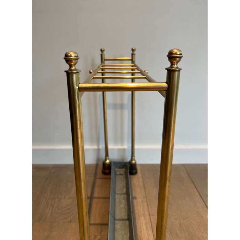 Brass and Cast Iron Umbrella Stand, Art Nouveau, French, c. 1900