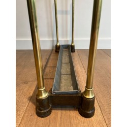 Brass and Cast Iron Umbrella Stand, Art Nouveau, French, c. 1900
