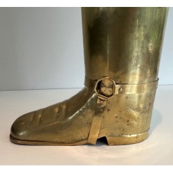 Brass Umbrella Stand in the Form of a Boot, French, c. 1940