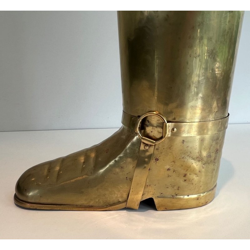 Brass Umbrella Stand in the Form of a Boot, French, c. 1940