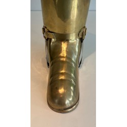 Brass Umbrella Stand in the Form of a Boot, French, c. 1940