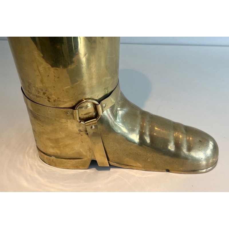 Porte-Parapluie en Forme de Botte en Laiton, France, v. 1940