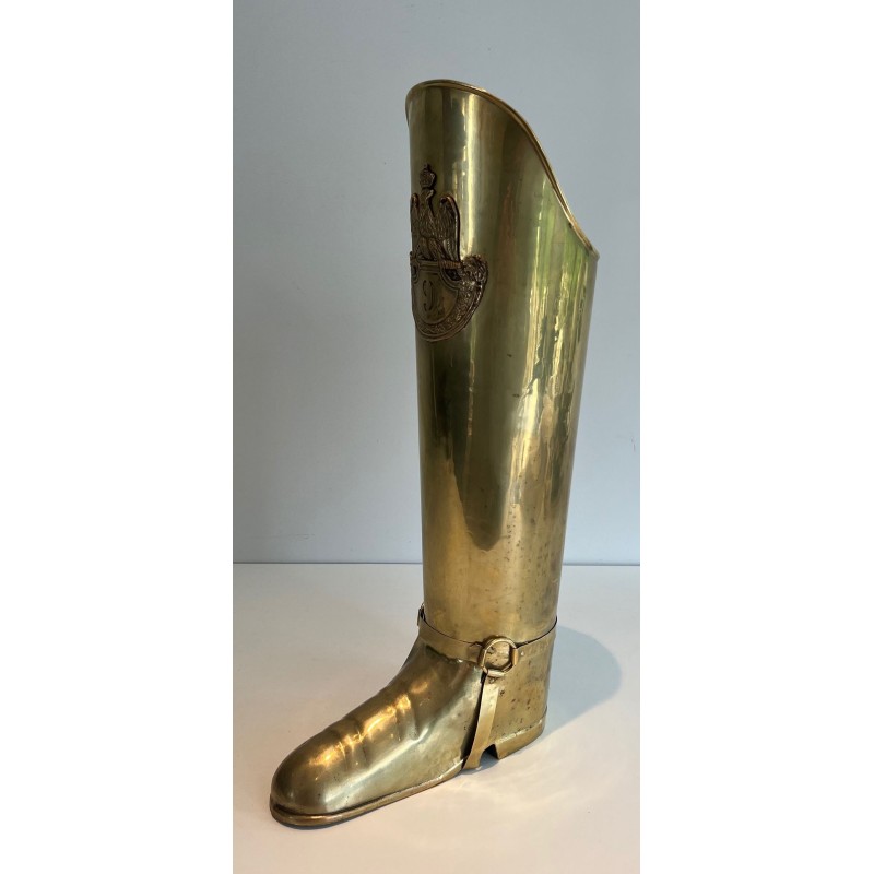 Porte-Parapluie en Forme de Botte en Laiton, France, v. 1940