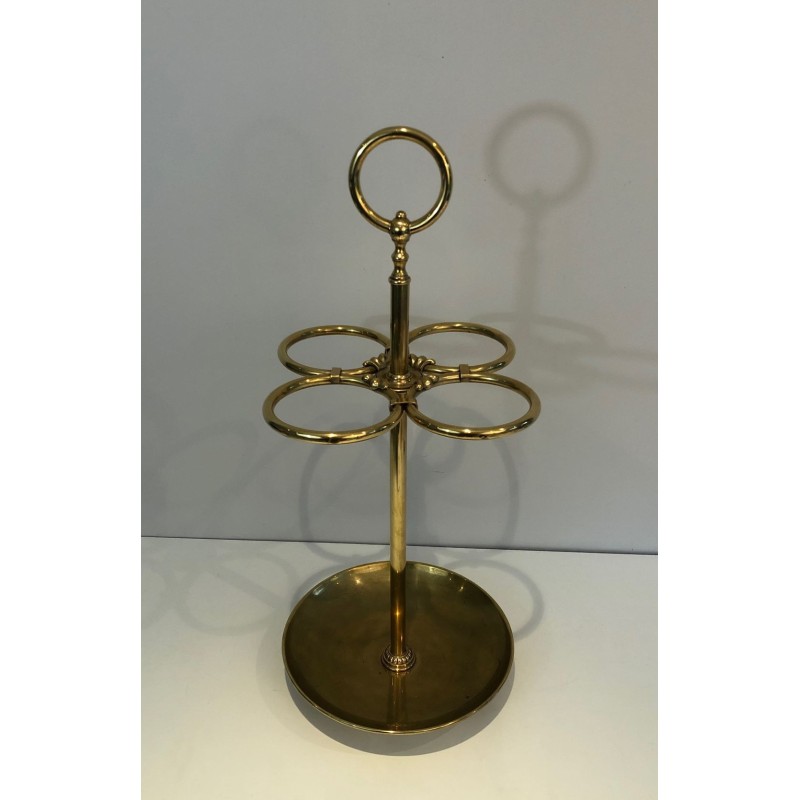 Porte-Parapluies Rond en Laiton, France, Belle Époque, v. 1900