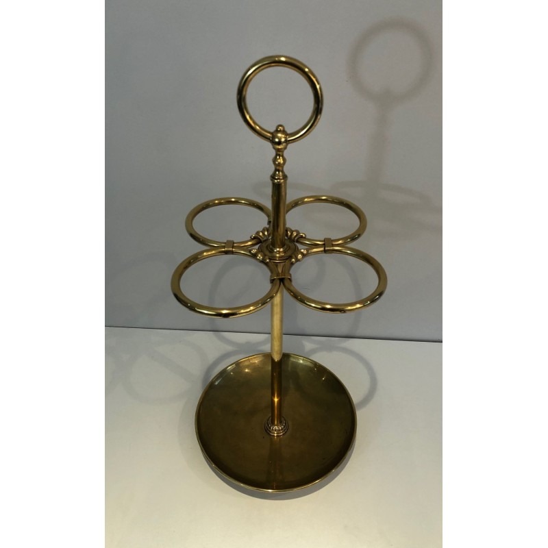 Porte-Parapluies Rond en Laiton, France, Belle Époque, v. 1900