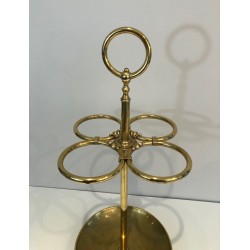 Porte-Parapluies Rond en Laiton, France, Belle Époque, v. 1900