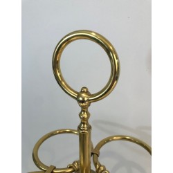 Porte-Parapluies Rond en Laiton, France, Belle Époque, v. 1900