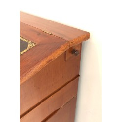Mahogany & Leather Notary Cabinet, Napoléon III, French, 19th Century