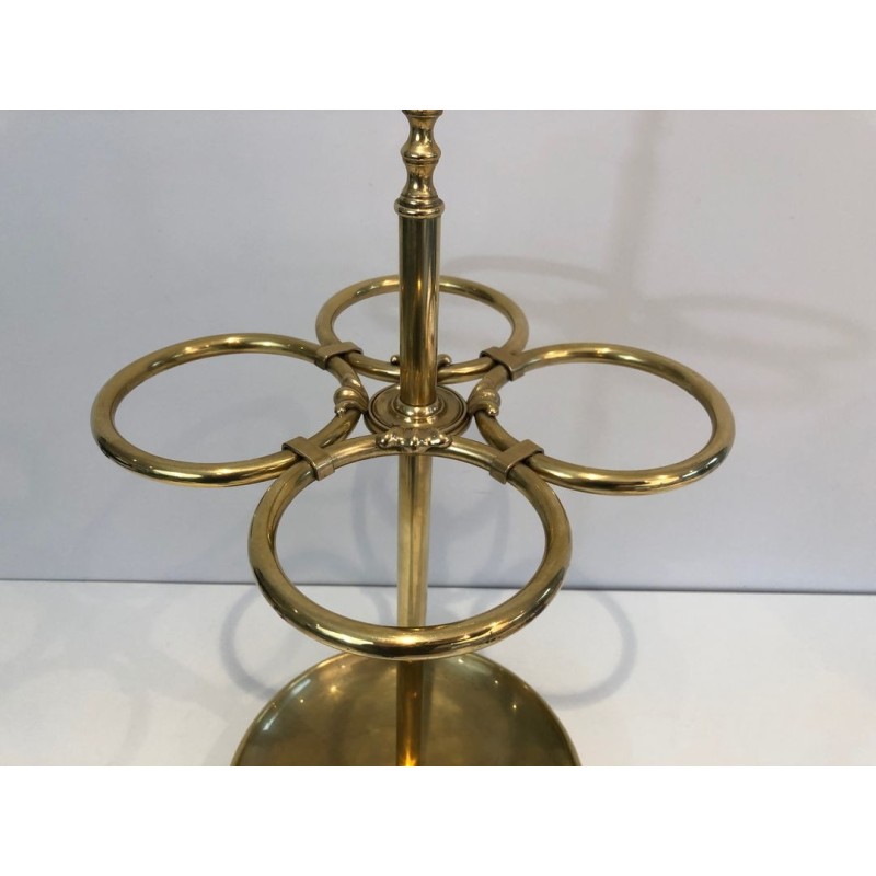 Porte-Parapluies Rond en Laiton, France, Belle Époque, v. 1900
