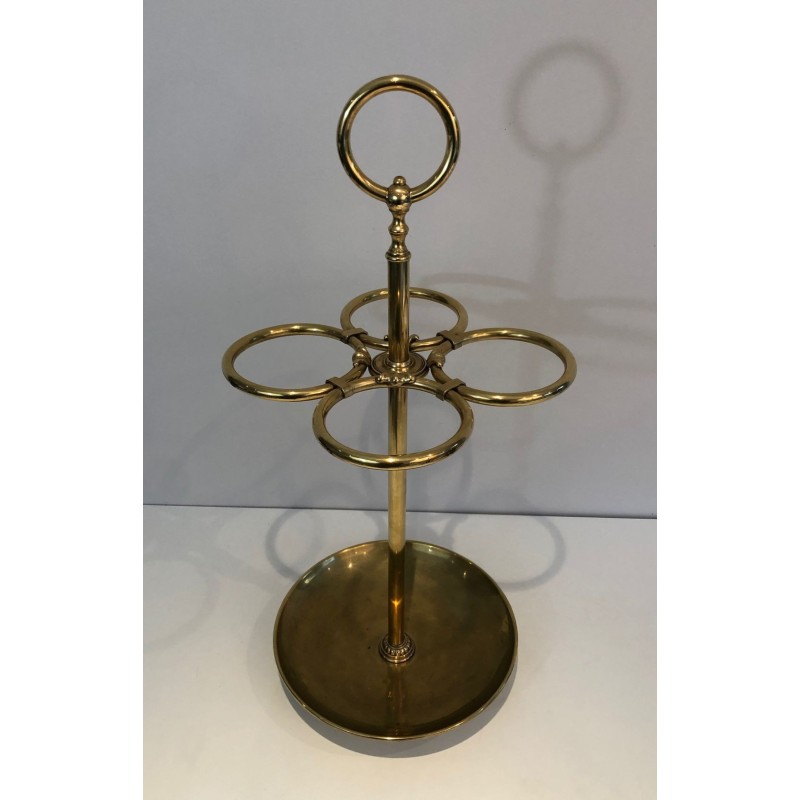 Porte-Parapluies Rond en Laiton, France, Belle Époque, v. 1900