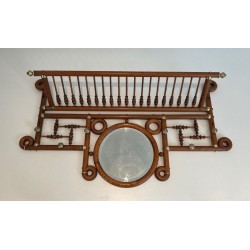 Porte-Manteaux Mural Bois Courbé et Laiton, Arts & Crafts, Autriche, v. 1900