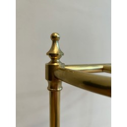 Porte-Parapluies Ovale en Laiton, France, Belle Époque, v. 1900