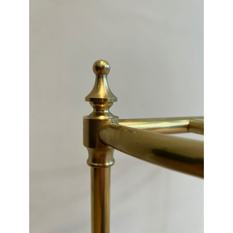 Porte-Parapluies Ovale en Laiton, France, Belle Époque, v. 1900