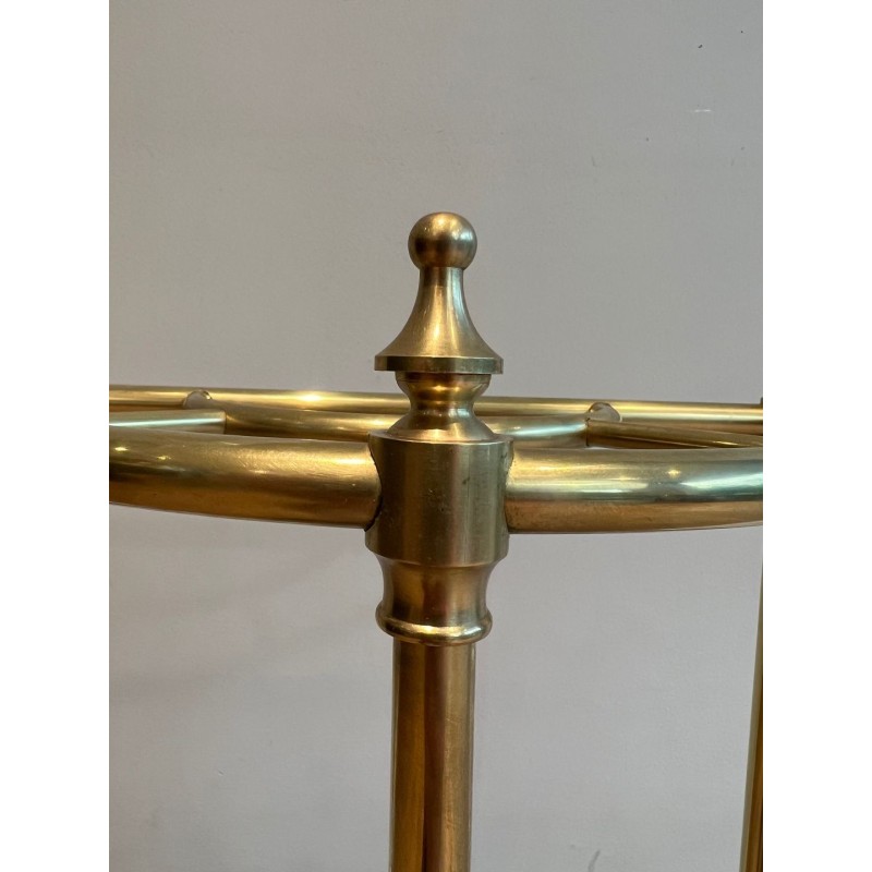 Porte-Parapluies Ovale en Laiton, France, Belle Époque, v. 1900