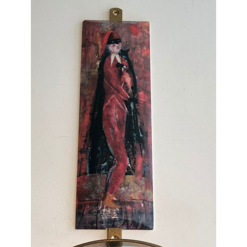 Pair of Commedia dell'Arte Coat Hooks, in the Taste of Fornasetti, c. 1970