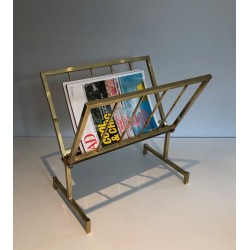 Porte-Revues en Laiton, Mid-Century Modern, France, 1970 | Maison BARROIS