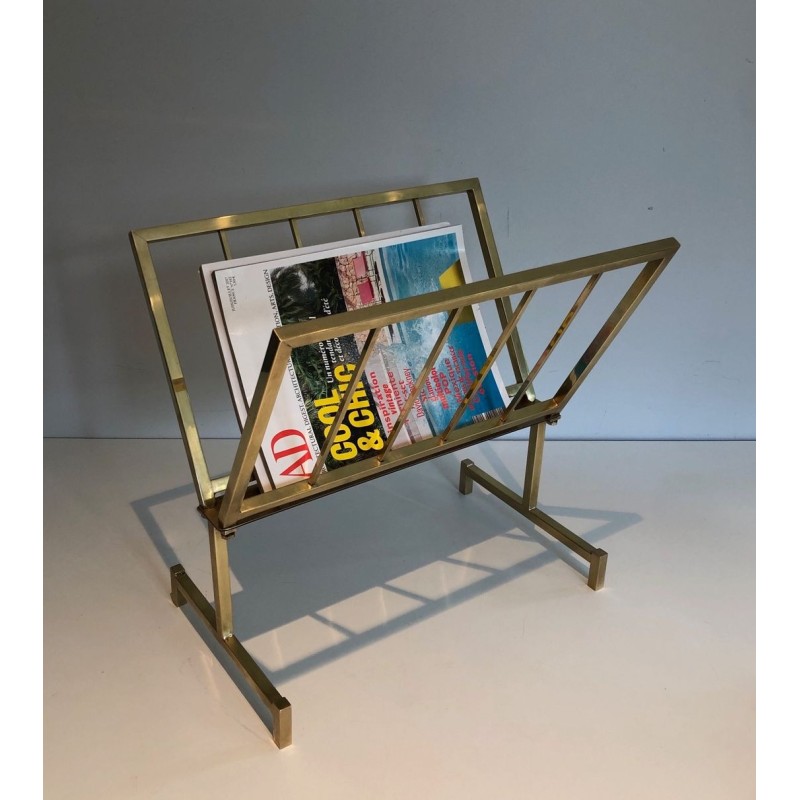 Porte-Revues en Laiton, Mid-Century Modern, France, 1970 | Maison BARROIS