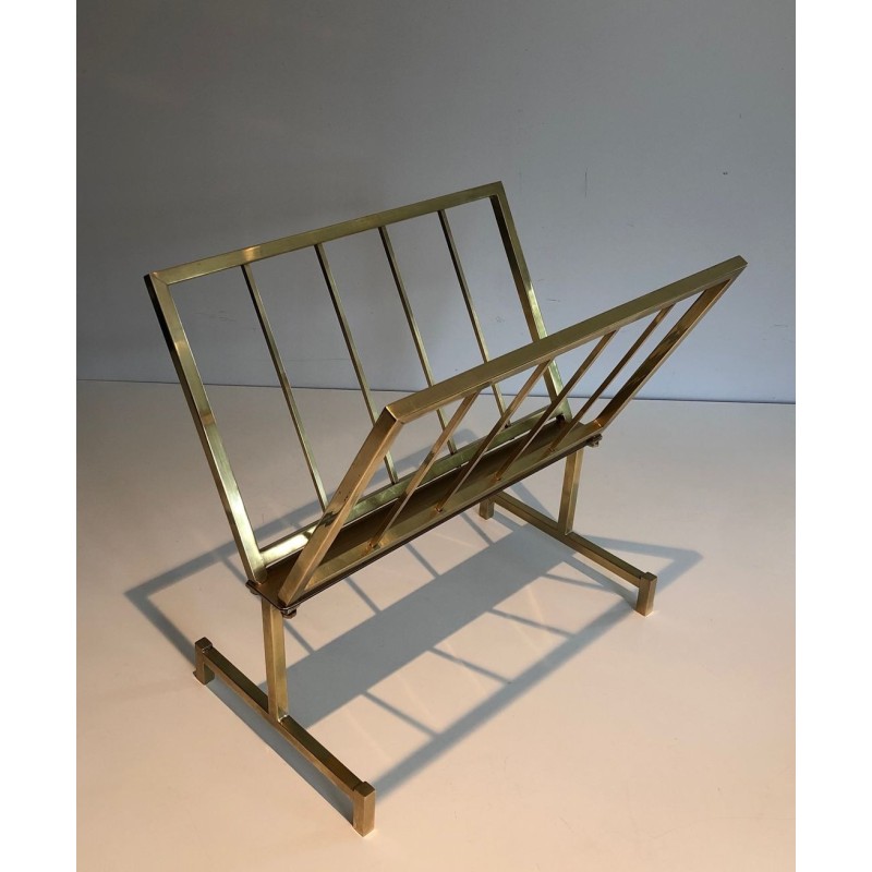 Porte-Revues en Laiton, Mid-Century Modern, France, 1970 | Maison BARROIS