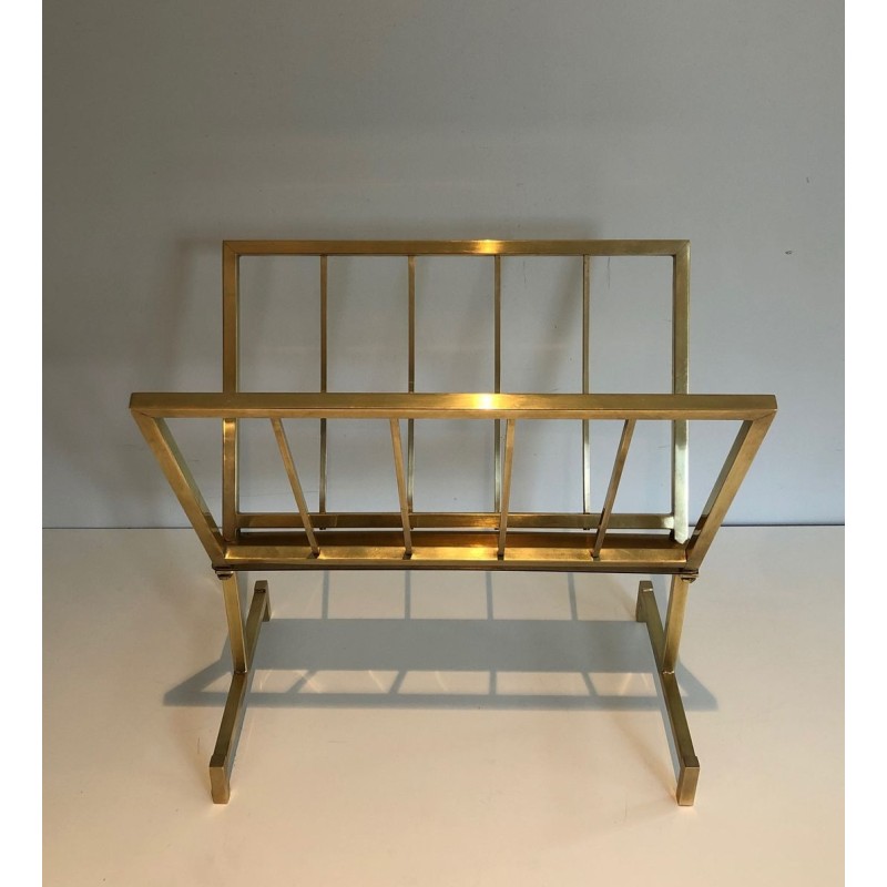 Porte-Revues en Laiton, Mid-Century Modern, France, 1970 | Maison BARROIS