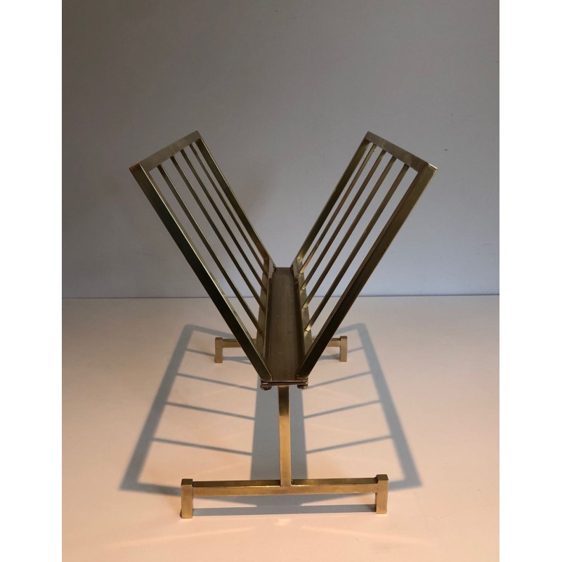 Porte-Revues en Laiton, Mid-Century Modern, France, 1970 | Maison BARROIS