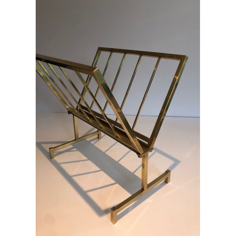Porte-Revues en Laiton, Mid-Century Modern, France, 1970 | Maison BARROIS