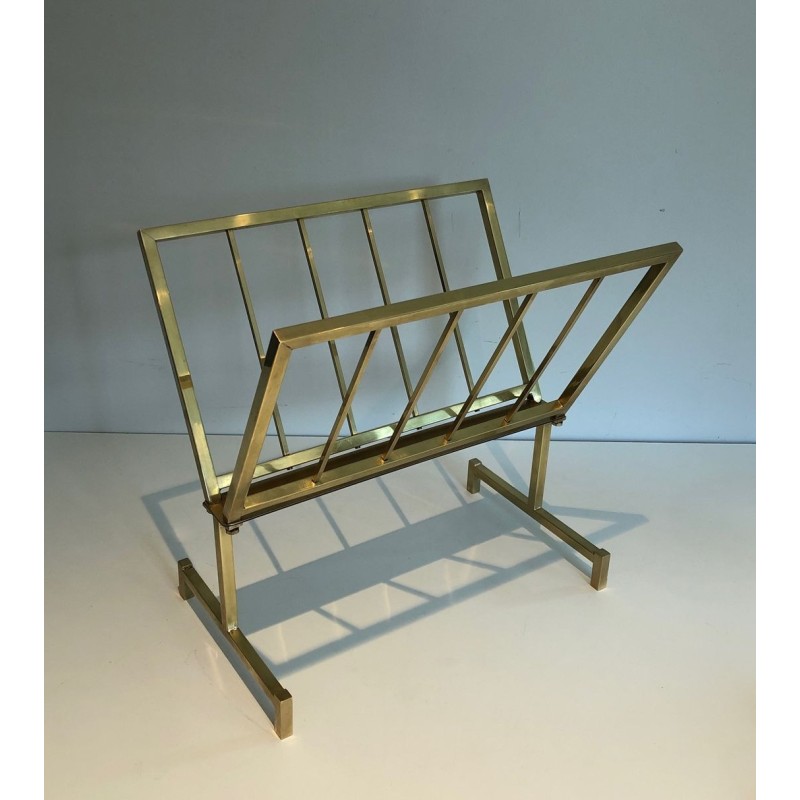 Porte-Revues en Laiton, Mid-Century Modern, France, 1970 | Maison BARROIS