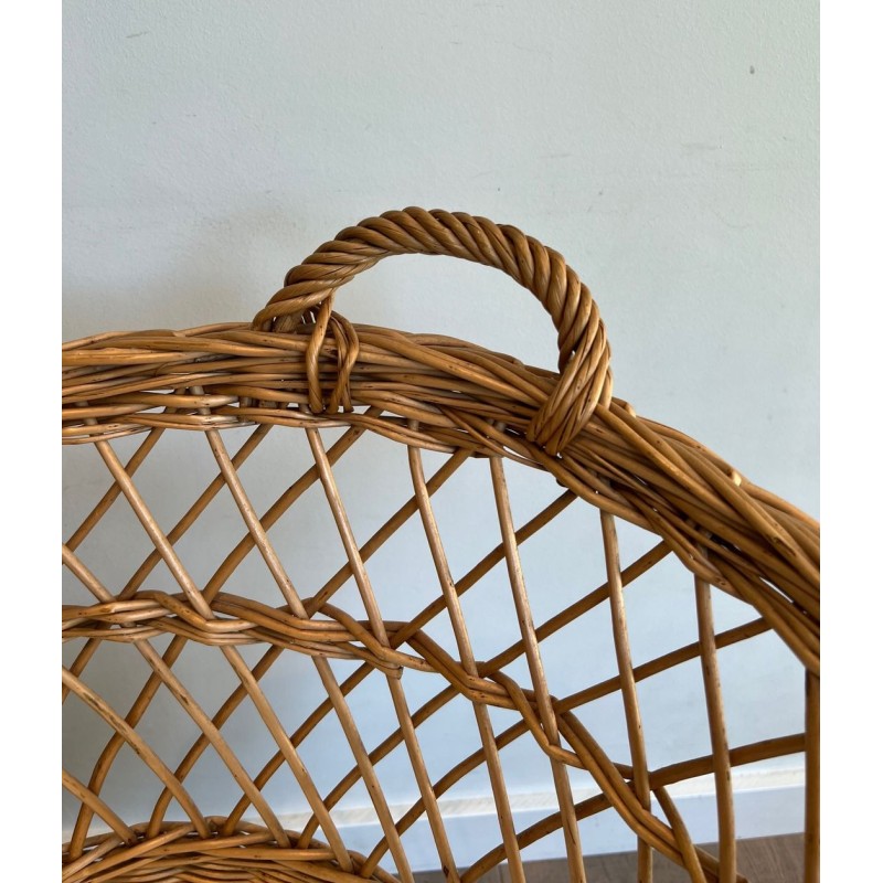 Rattan Cradle on Casters, French, circa 1950 | Maison BARROIS
