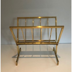 Porte-Revues en Laiton, Mid-Century Modern, France, 1970 | Maison BARROIS